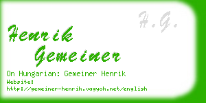 henrik gemeiner business card